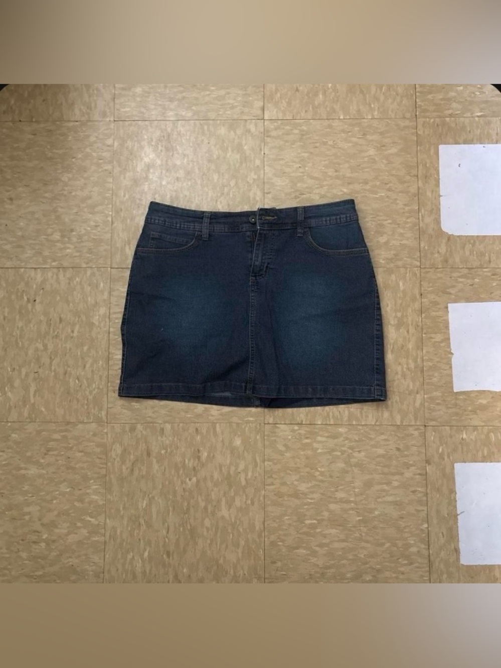 Classic Dark Blue Denim Mini Skirt - Women's